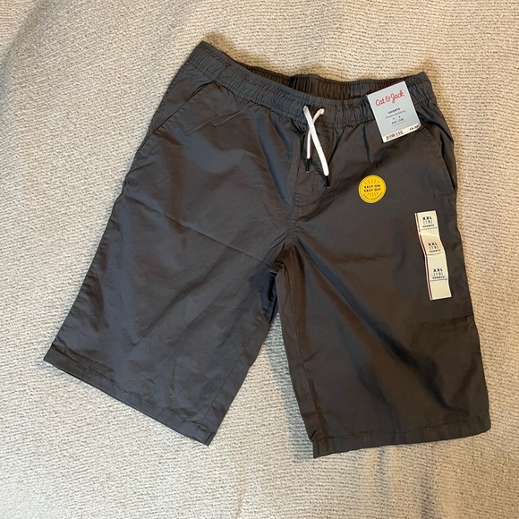 NOT FOR SALE Set of 2 Cat & Jack Khaki Drawstring elastic Waist Big Boys Shorts - Picture 5 of 8